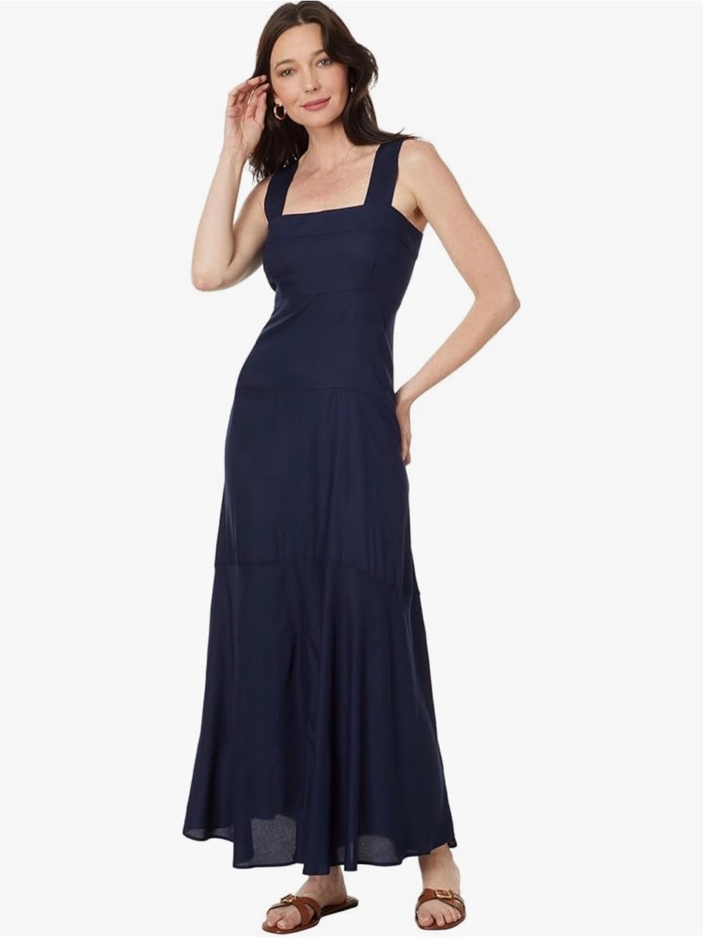 Vince Camuto Women's Navy Square-Neck Maxi Dress XS